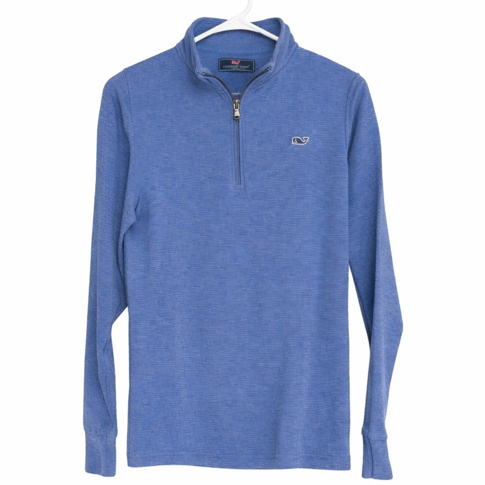 Vineyard Vines Women’s 1/4 Zip Preppy Pullover Sweater Whale Logo Blue XS